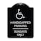 Signmission Handicapped Parking Sundays W/ Graphic Heavy-Gauge Aluminum Sign, 24" x 18", BS-1824-23917 A-DES-BS-1824-23917 - alternate 1